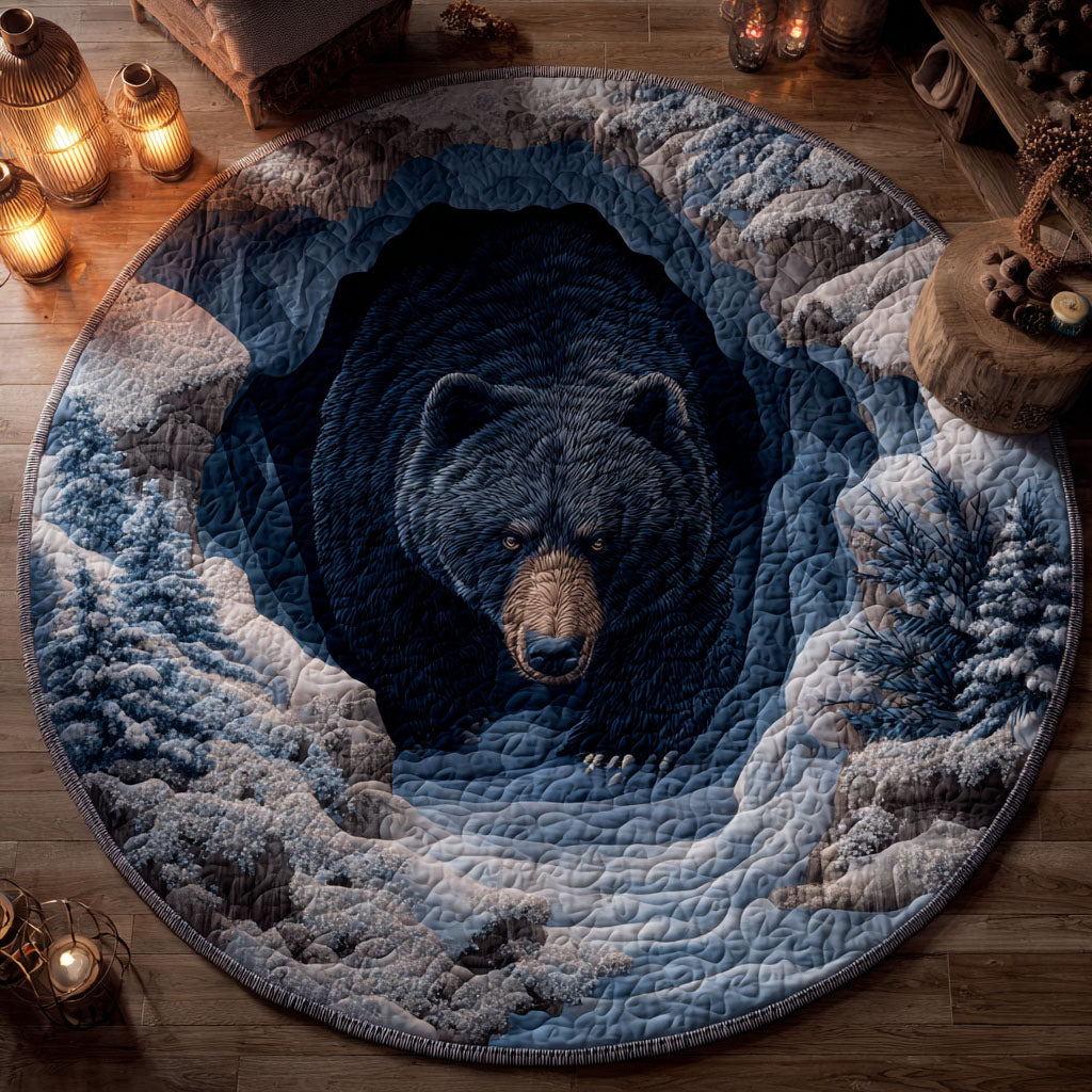 Northern Bear Quilted Round Mat NCU0TV1436
