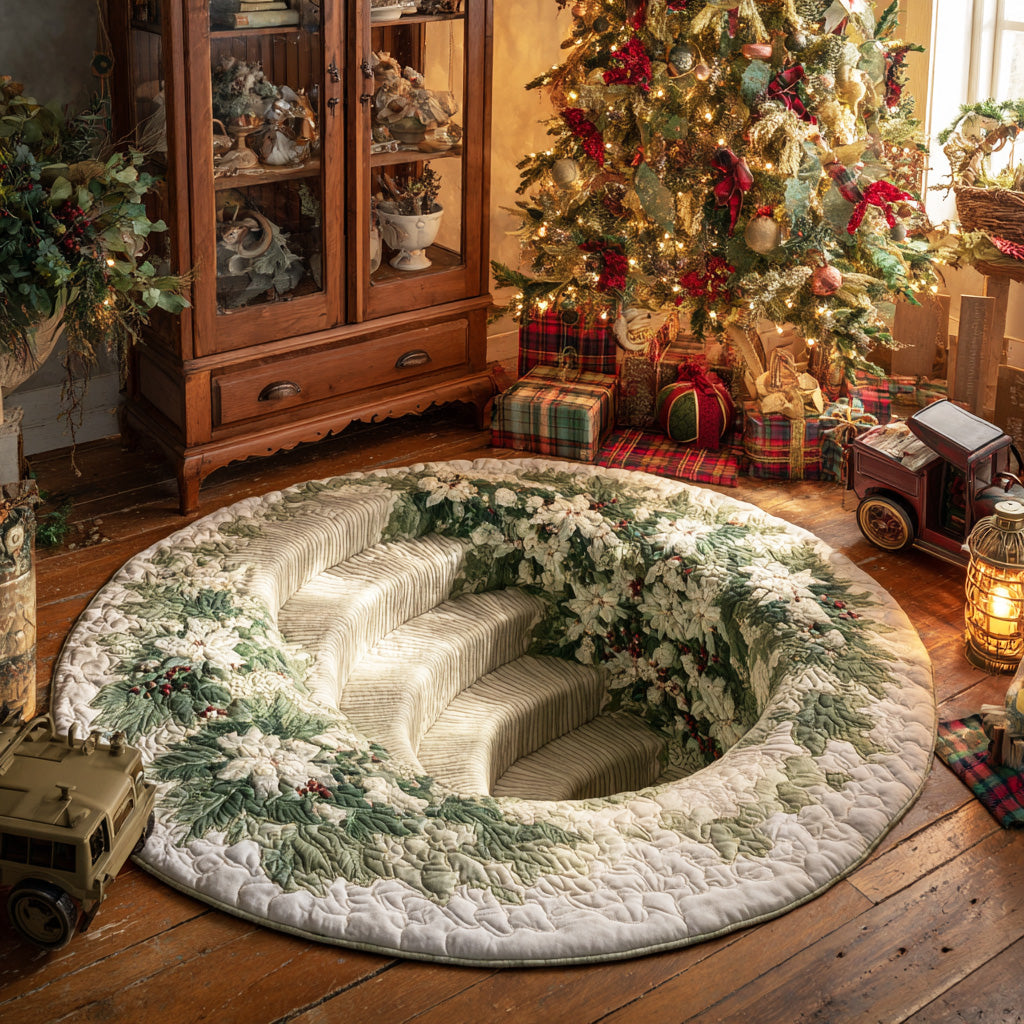 Northern Frost Trail Quilted Round Mat NCU0TD1759