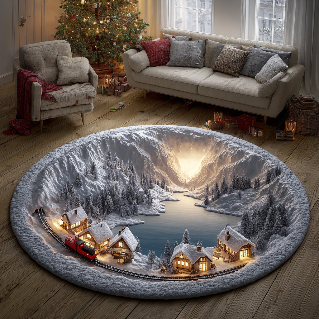 Northern Frost Trail Round Carpet NCU0TD1751