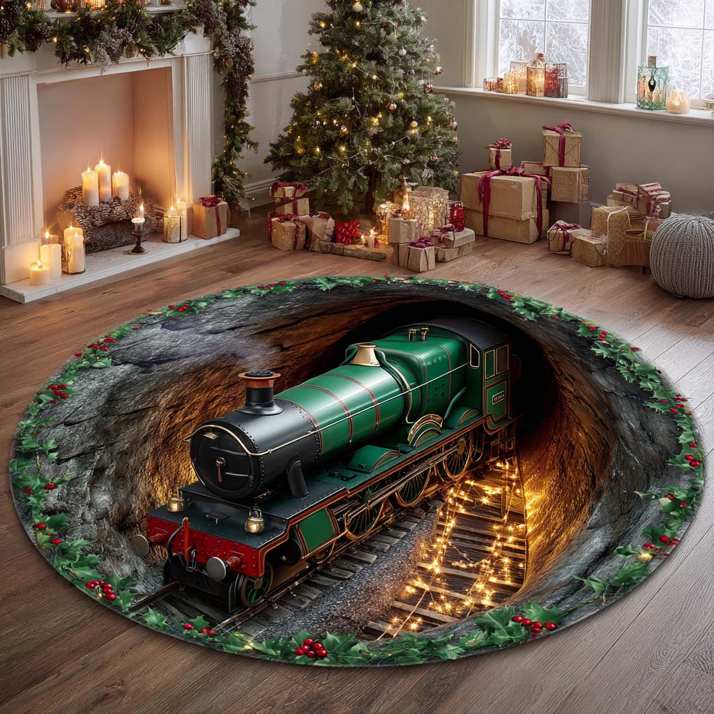 Christmas Train Round Carpet NCU0VT304