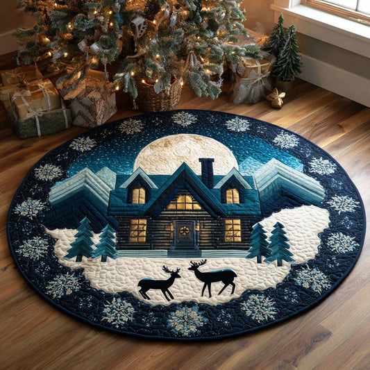 Northern Lights Chalet Quilted Round Mat NCU0XD183