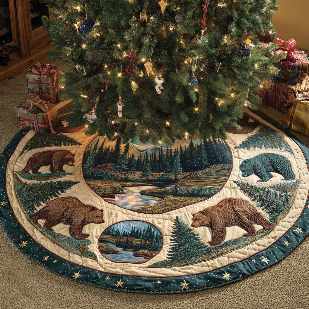 Northern Tracks Quilted Tree Skirt NCU0XD1744 – Vantique