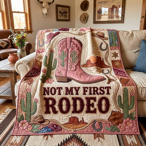 Not First Rodeo Quilted Blanket NCU0XD2886
