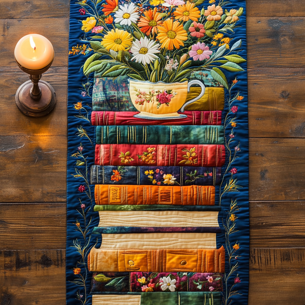 Novel Dream Quilted Table Runner NCU0VH5334