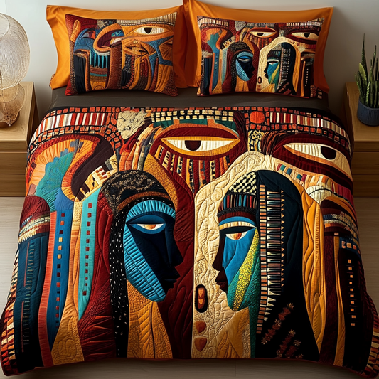 Nubian Queen 3-Piece Quilted Bedding Set NCU0VH5490