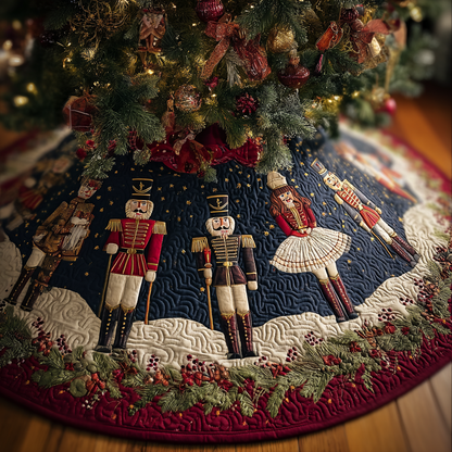 Nutcracker Charm Christmas Quilted Tree Skirt NCU0DK11287