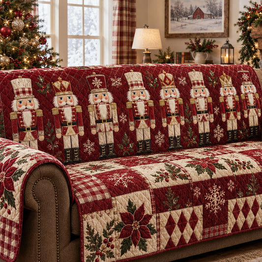 Nutcracker Christmas Parade Quilted Sofa Cover NCU0PT12187
