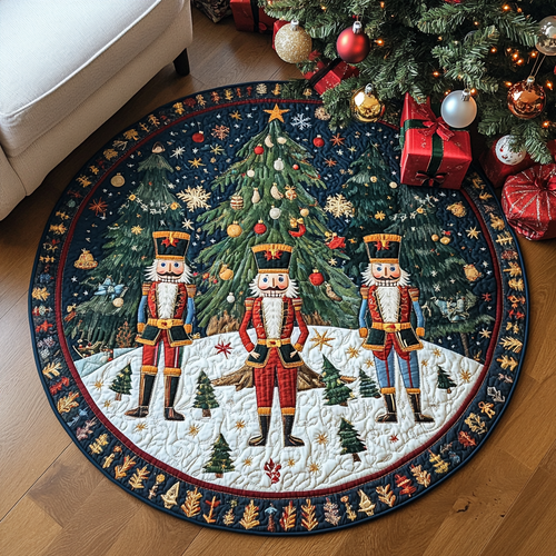 Nutcracker Christmas Quilted Round Mat NCU0PD848