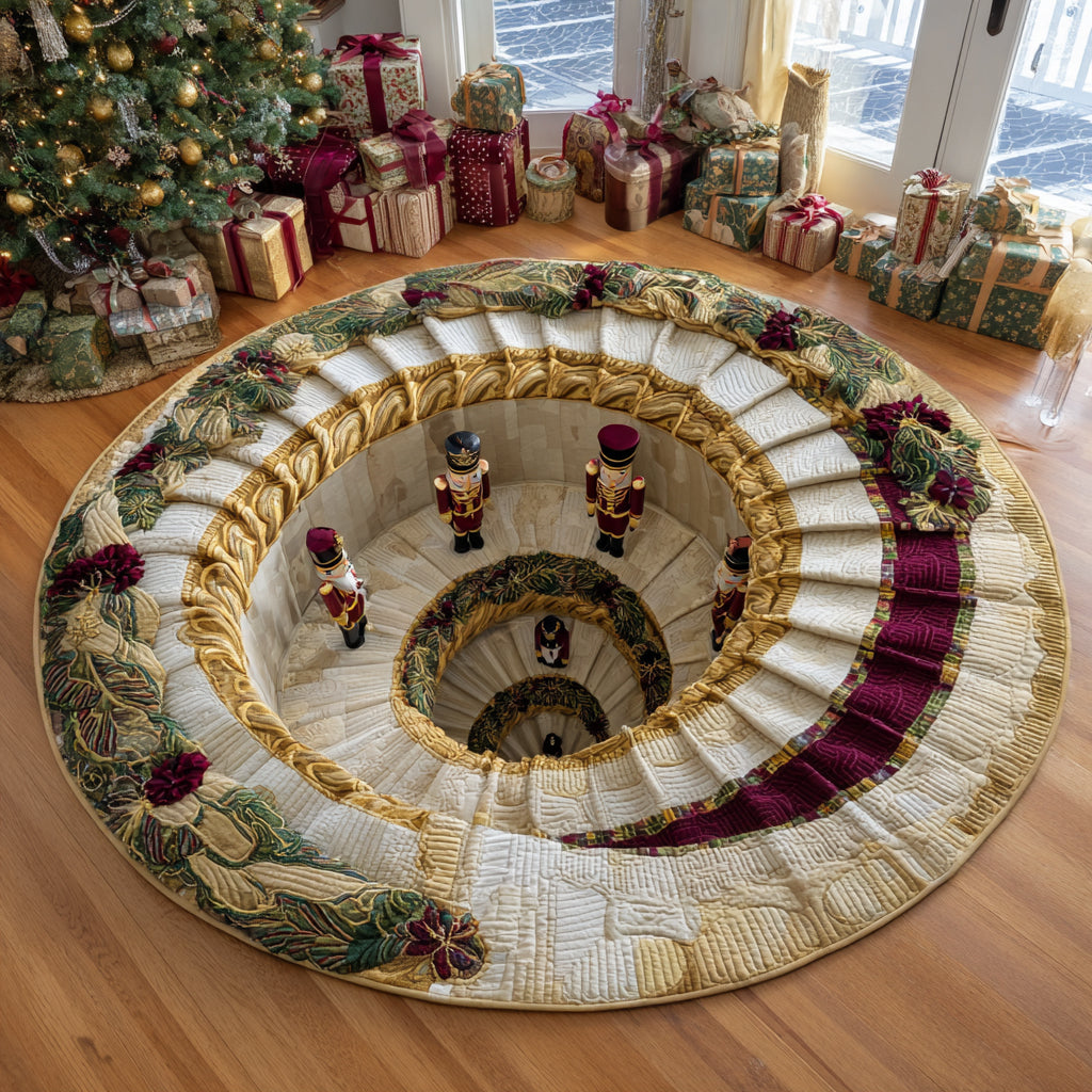 Nutcracker Descent Quilted Round Mat NCU0DV8611