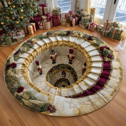Nutcracker Descent Quilted Round Mat NCU0DV8611