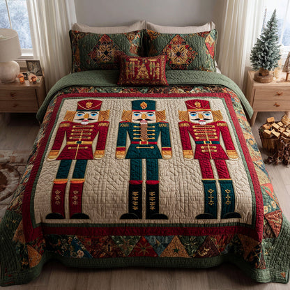 Nutcracker Dreams 3-Piece Quilted Bedding Set NCU0DV8749
