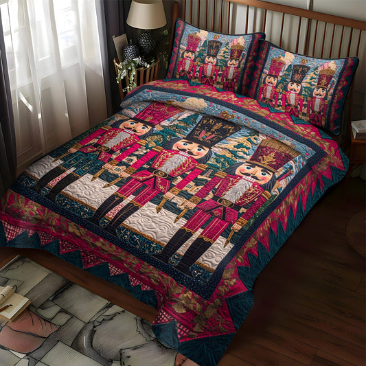 Nutcracker Dreams 3-Piece Quilted Bedding Set NCU0TL1589
