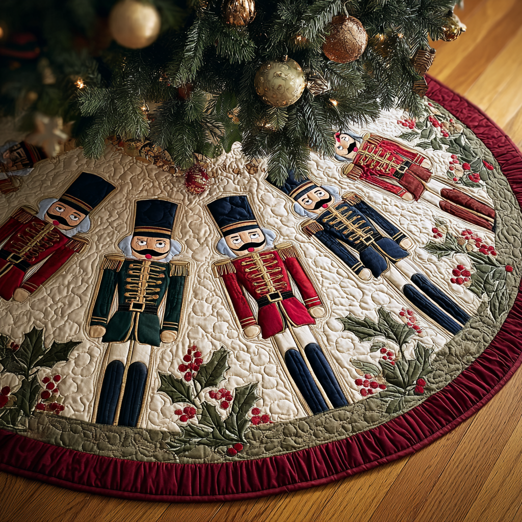 Nutcracker Echo Christmas Quilted Tree Skirt NCU0DK11285
