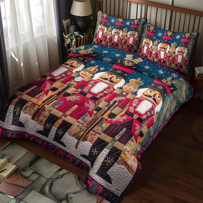 Nutcracker Elegance 3-Piece Quilted Bedding Set NCU0TL1593