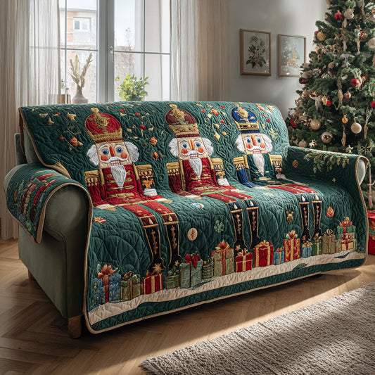 Nutcracker Emerald King Quilted Sofa Cover NCU0HH1388