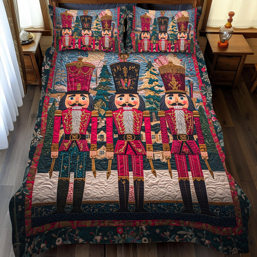 Nutcracker Fantasy 3-Piece Quilted Bedding Set NCU0TL1600