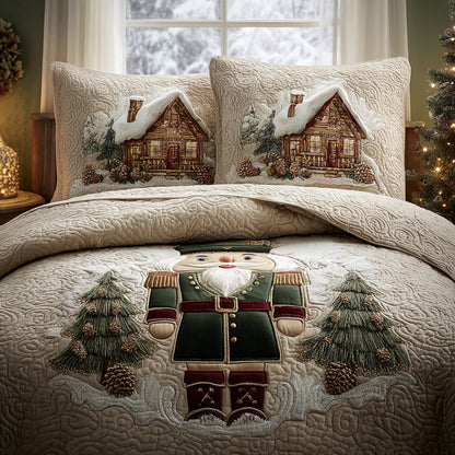 Nutcracker Glory 3-Piece Quilted Bedding Set NCU0DV8751