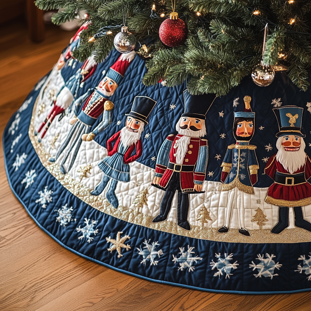 Nutcracker Glory Quilted Christmas Tree Skirt NCU0VH622