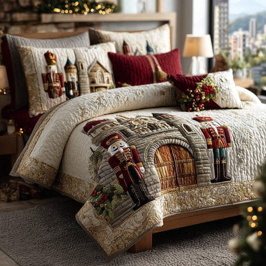 Nutcracker Magic 3-Piece Quilted Bedding Set NCU0DV8741