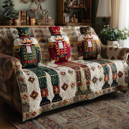 Nutcracker Magic Quilted Sofa Cover NCU0DV8357