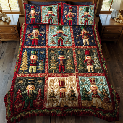 Nutcracker Nights 3-Piece Quilted Bedding Set NCU0VH870