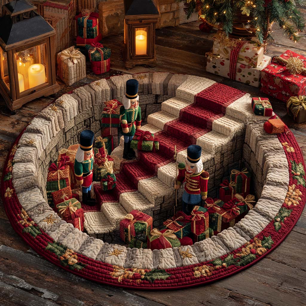 Nutcracker Parade Pit Quilted Round Mat NCU0XD1694