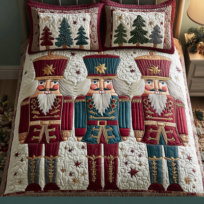 Nutcracker Spirit 3-Piece Quilted Bedding Set NCU0DK10658