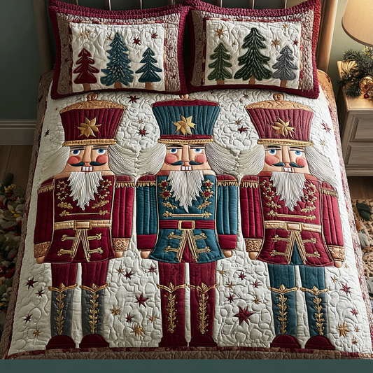 Nutcracker Spirit 3-Piece Quilted Bedding Set NCU0DK10658