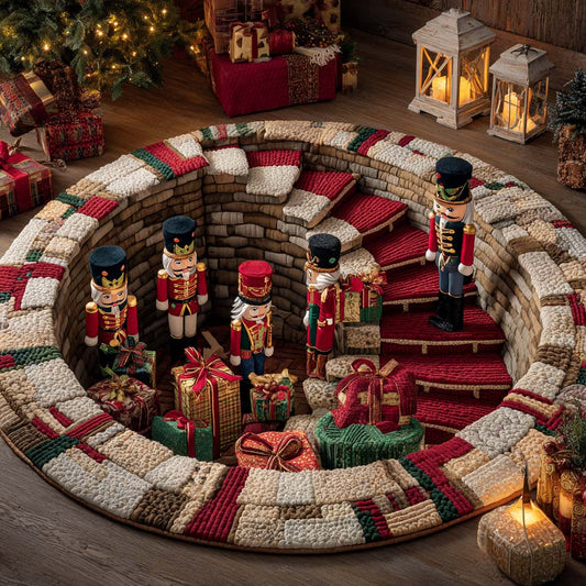 Nutcracker Stairwell Quilted Round Mat NCU0XD1687