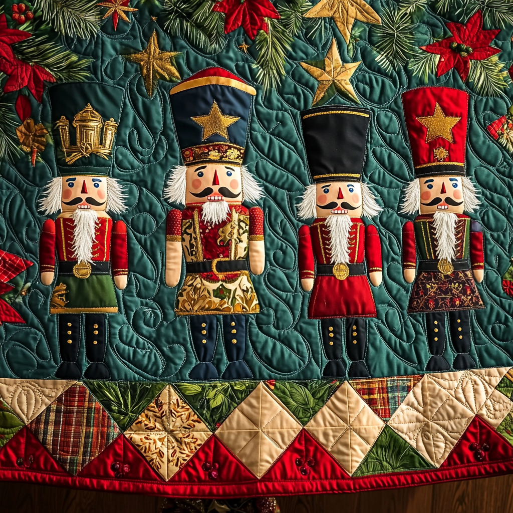 Christmas Quilted Tree Skirt NCU0VT42