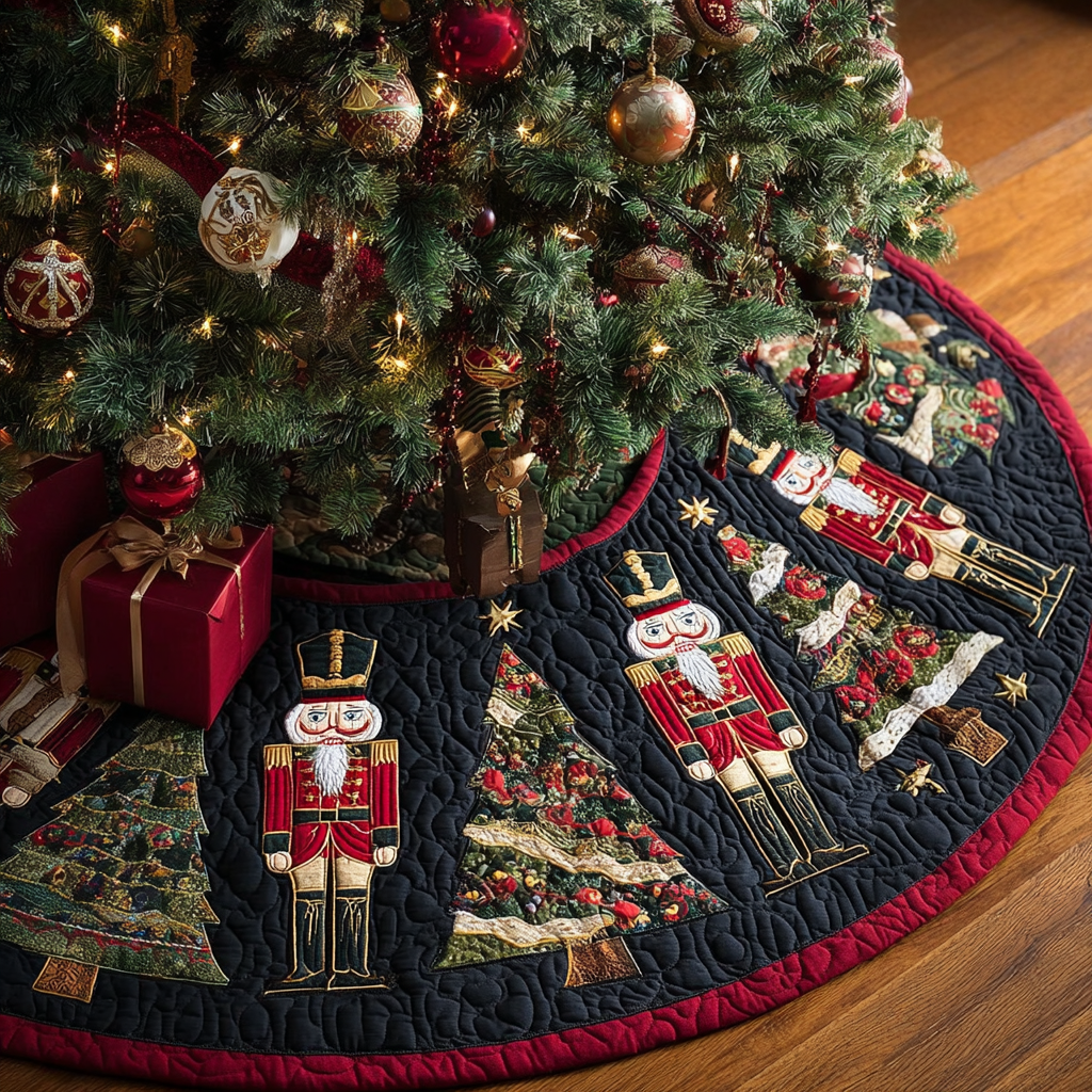Nutcracker Tales Christmas Quilted Tree Skirt NCU0DK11283