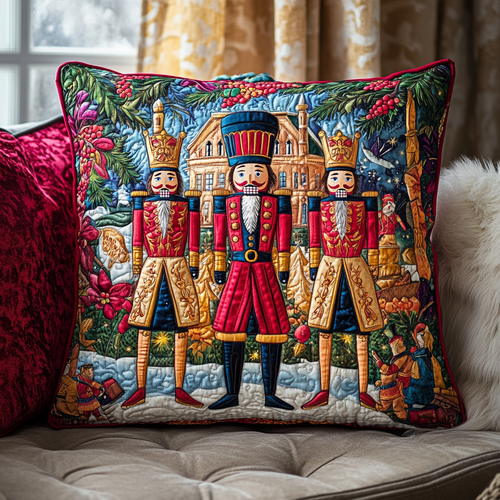 Nutcracker Toy Spread Quilted Pillow Case NCU0TL1626