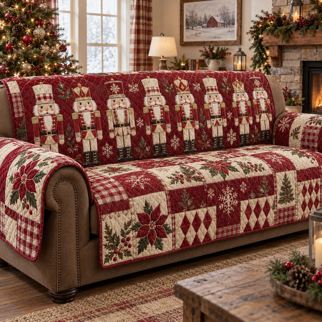 Nutcracker Winter Elegance Quilted Sofa Cover NCU0PT12188