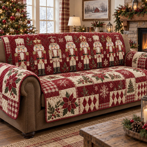Nutcracker Winter Elegance Quilted Sofa Cover NCU0PT12188