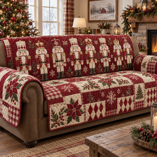 Nutcracker Winter Elegance Quilted Sofa Cover NCU0PT12188