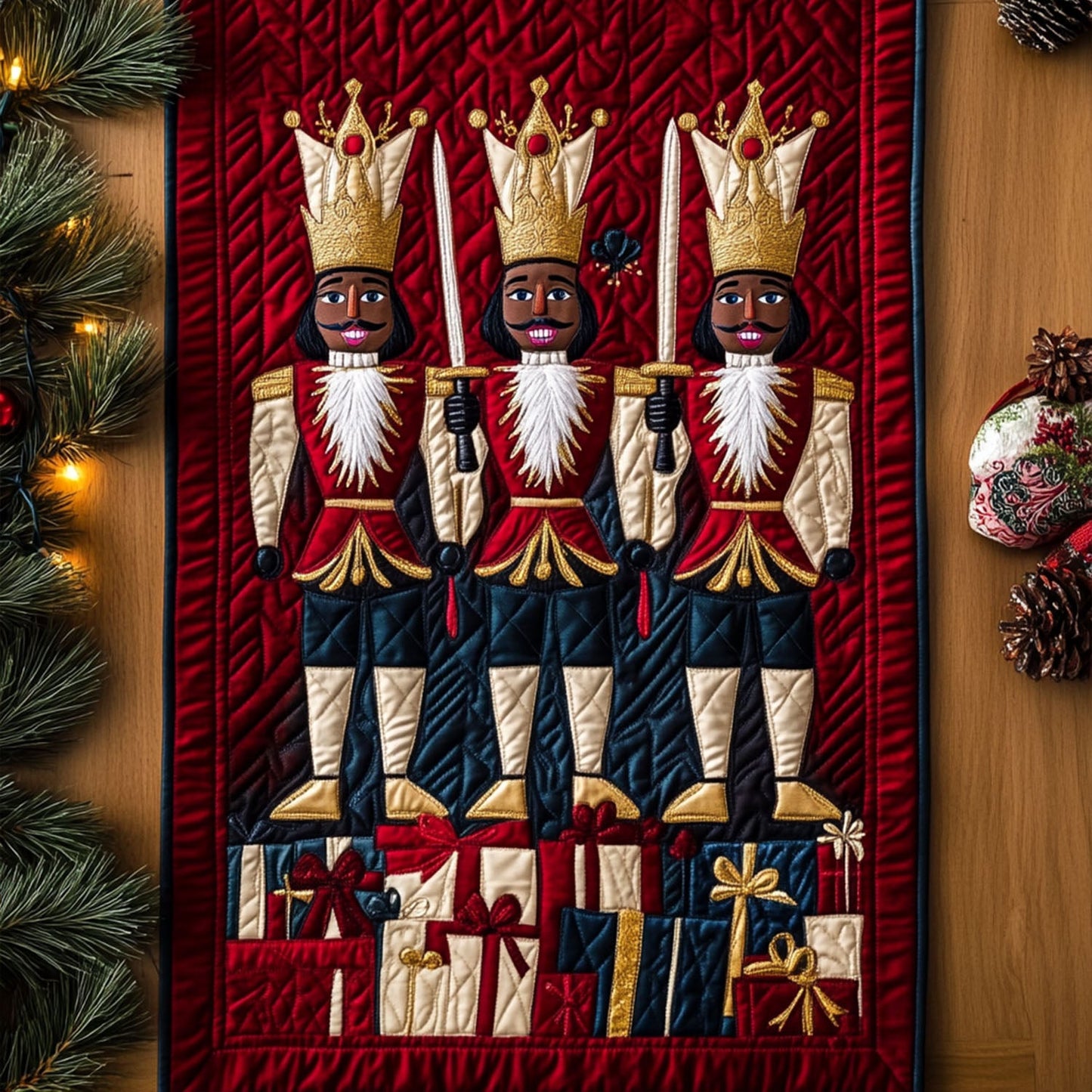 Nutcrackers Grand Waltz Quilted Table Runner NCU0PT2722