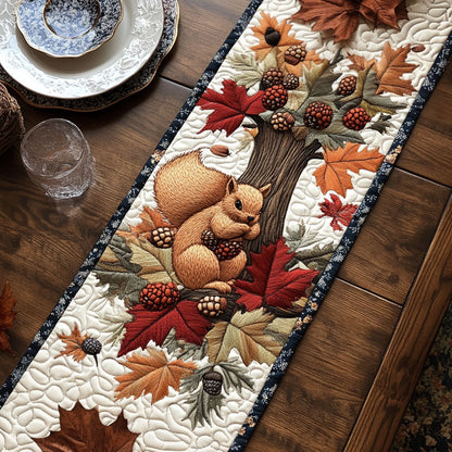 Nutty Autumn Quilted Table Runner NCU0PT8124