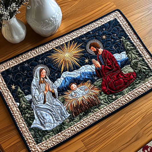 O Holy Night Reflections Quilted Place Mat NCU0DK2284
