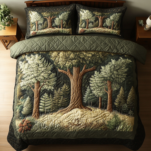 Oak Serenity 3-Piece Quilted Bedding Set NCU0DK7063