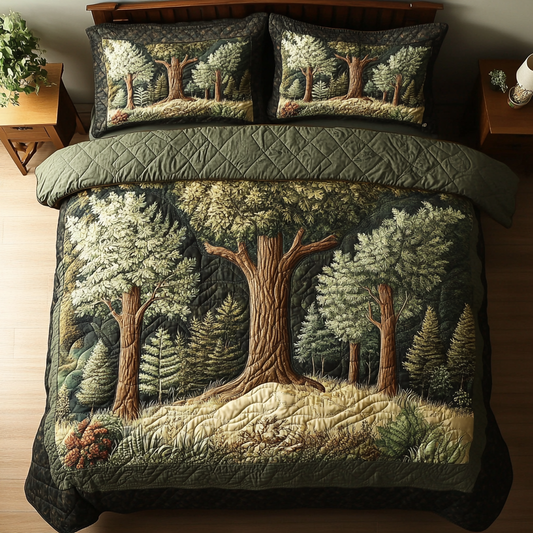 Oak Serenity 3-Piece Quilted Bedding Set NCU0DK7063