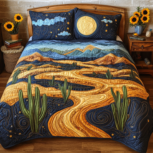 Oasis Charm 3-Piece Quilted Bedding Set NCU0VL1710
