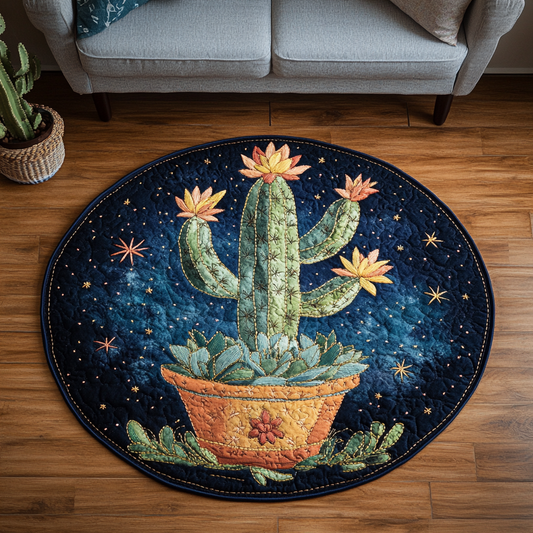 Oasis Green Quilted Round Mat NCU0DK6908