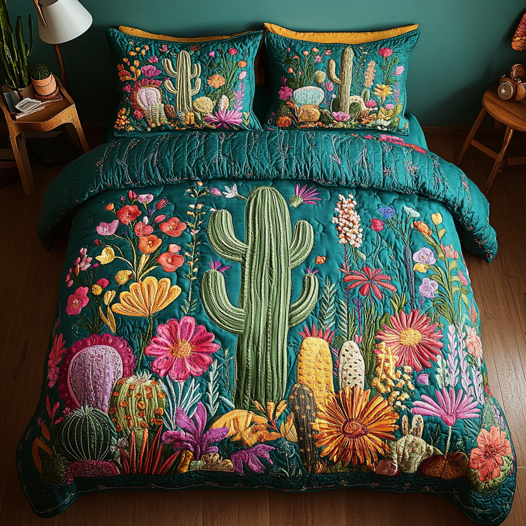Oasis Retreat 3-Piece Quilted Bedding Set NCU0VH2311