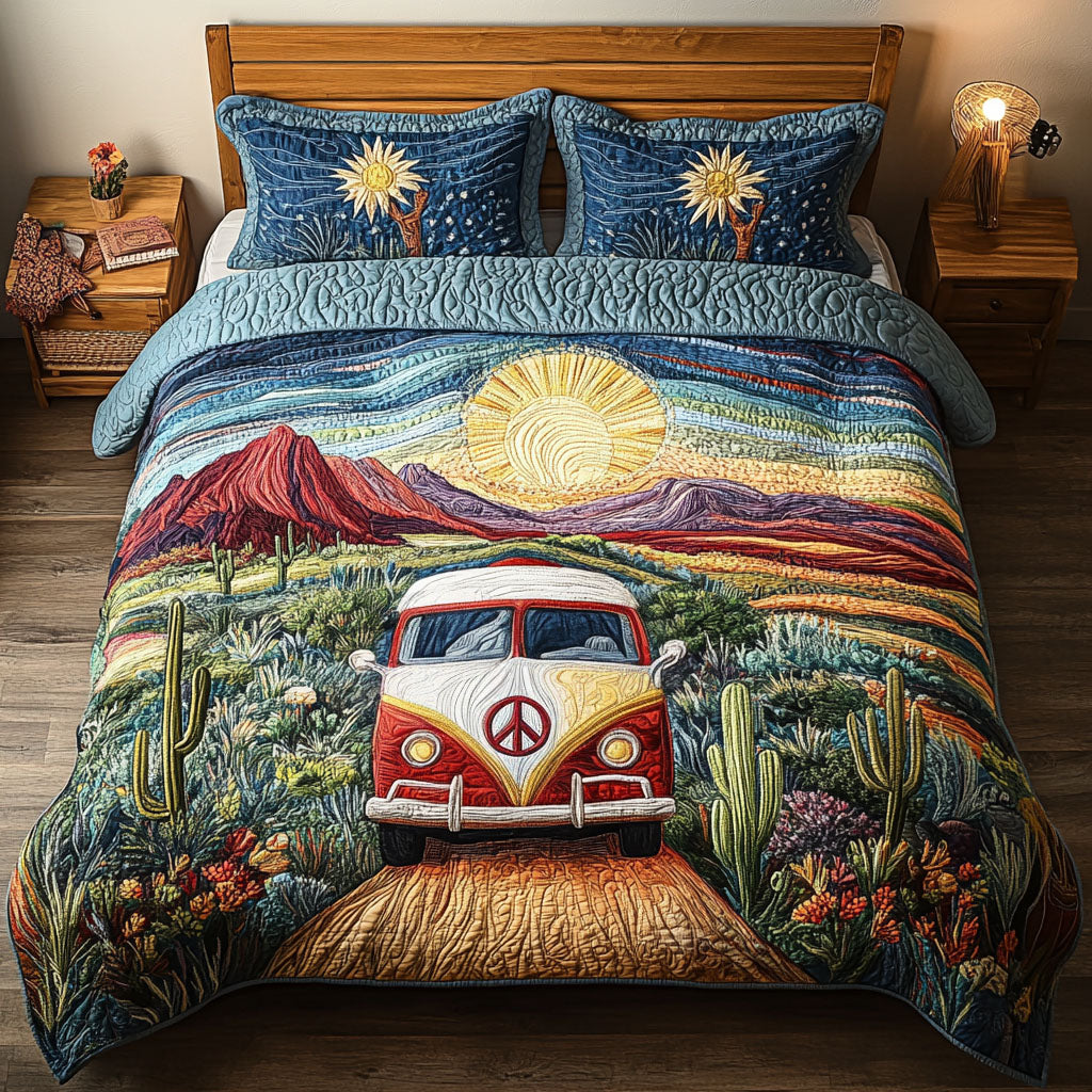 Oasis in the Desert 3-Piece Quilted Bedding Set NCU0PT6130