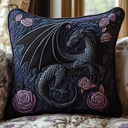 Obsidian Wyrm Quilted Pillow Case NCU0DV2808