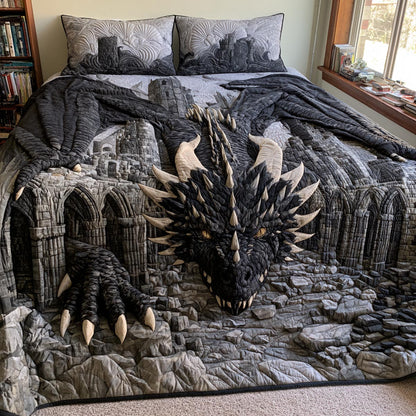 Obsidian Gatekeeper 3-Piece Quilted Bedding Set NCU0DV10040