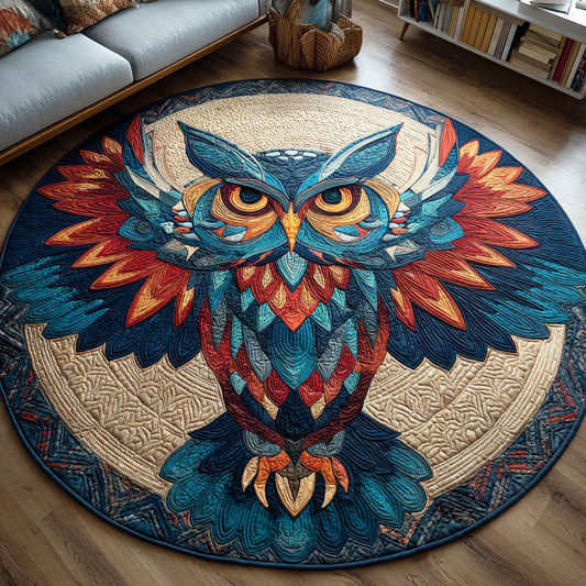 Obsidian Gaze Quilted Round Mat NCU0TD388