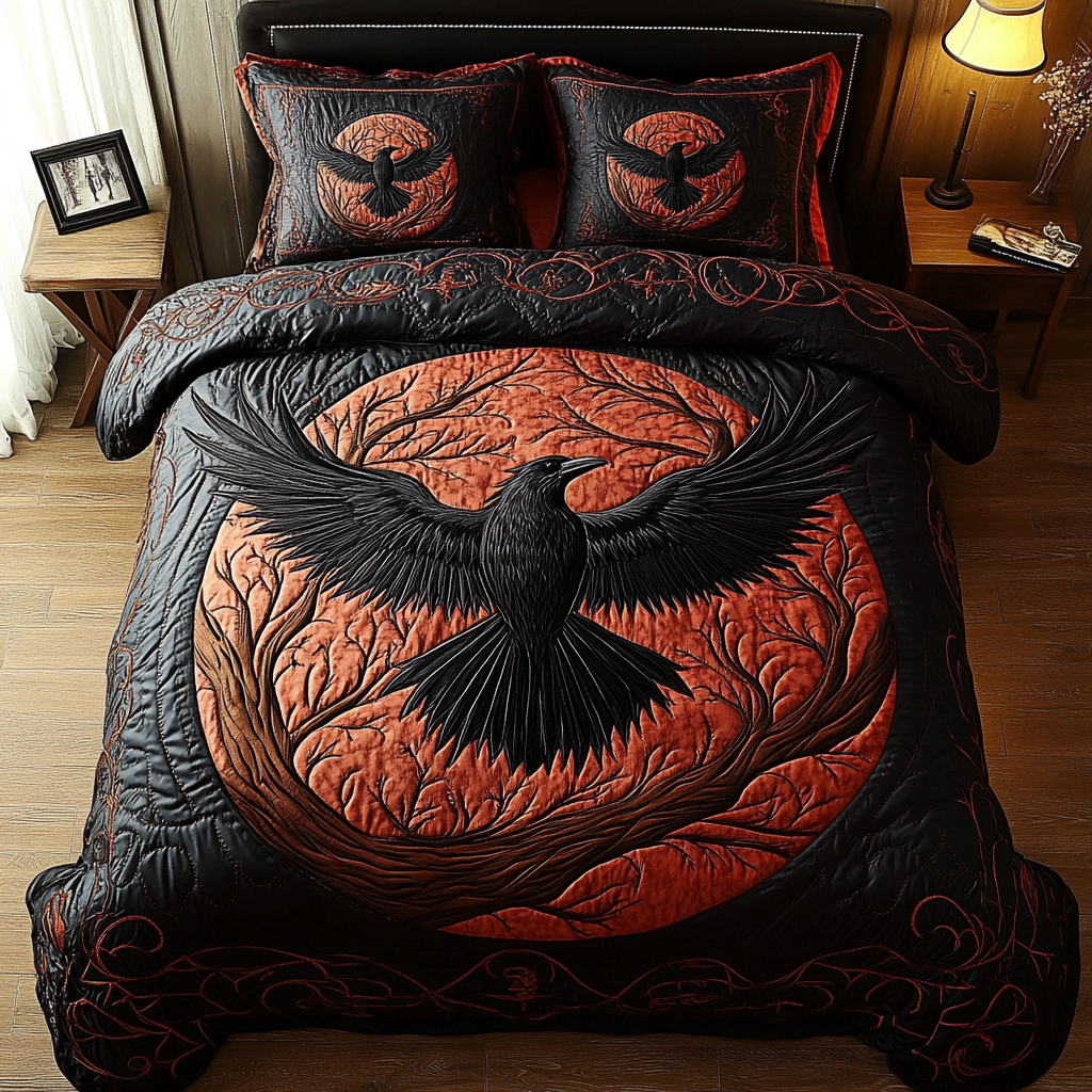 Obsidian Glider 3-Piece Quilted Bedding Set NCU0DK4977
