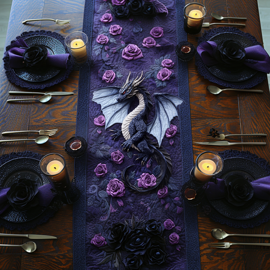 Obsidian Wyrm Quilted Table Runner NCU0DV3017