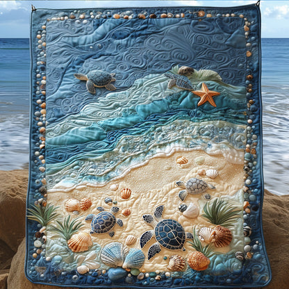 Ocean Shores Turtle Quilted Blanket NCU0PT2976